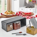 Set 3 especieros con cuchara 27x12x10cm