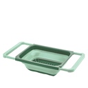 Colador plegable con asas 55x26cm verde