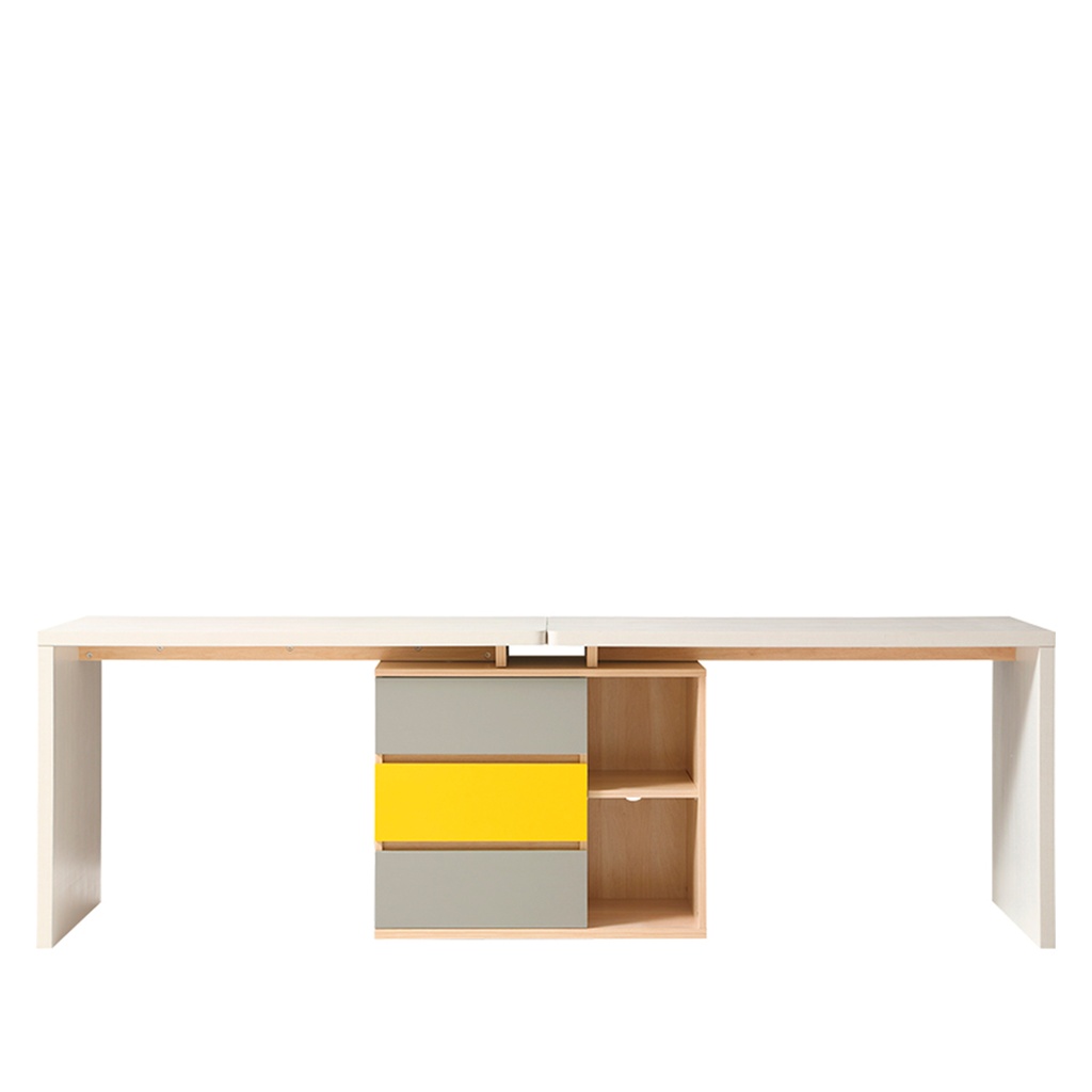 Escritorio doble Levis 238x55x77 blanco