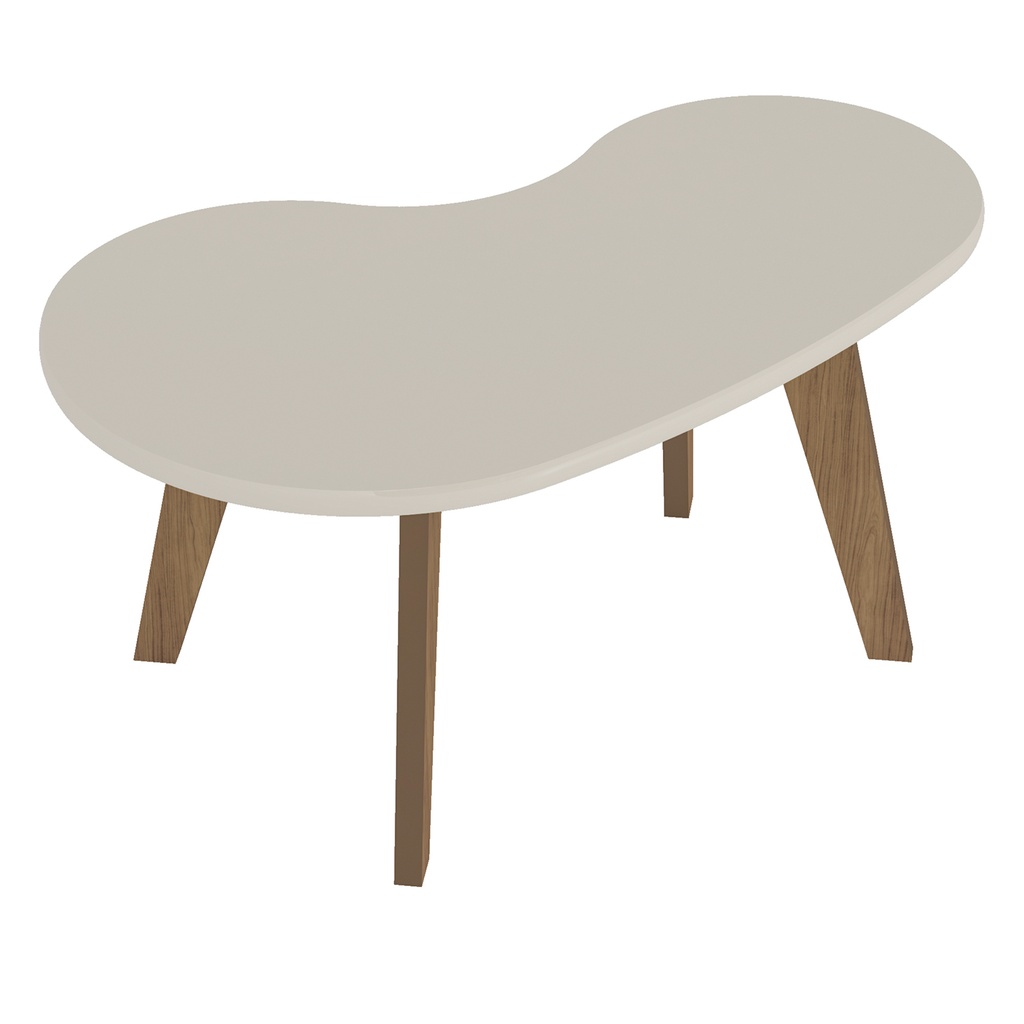 Mesa centro orgánica blanco