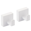 Set 2 ganchos adh. plásticos