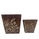 Macetero madera set S y L