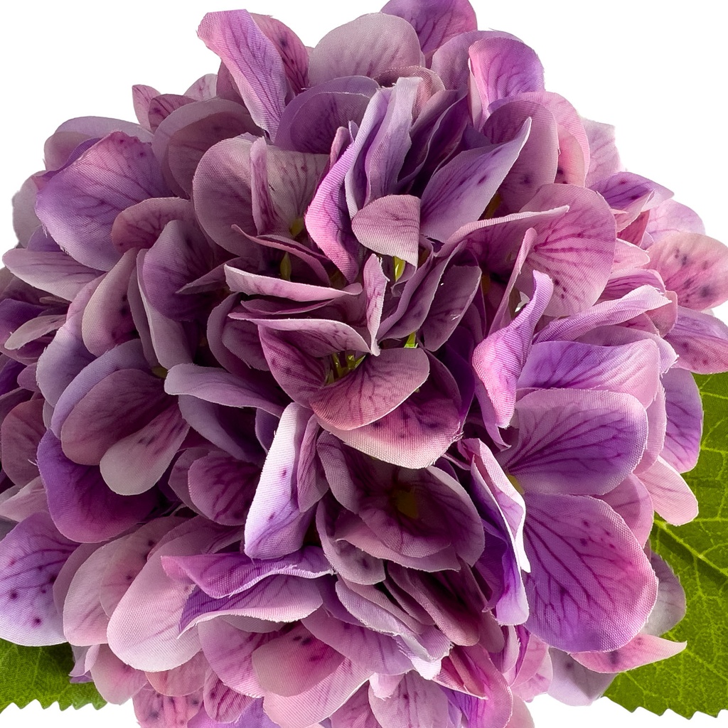 Flor hortensia artificial morada 65cm