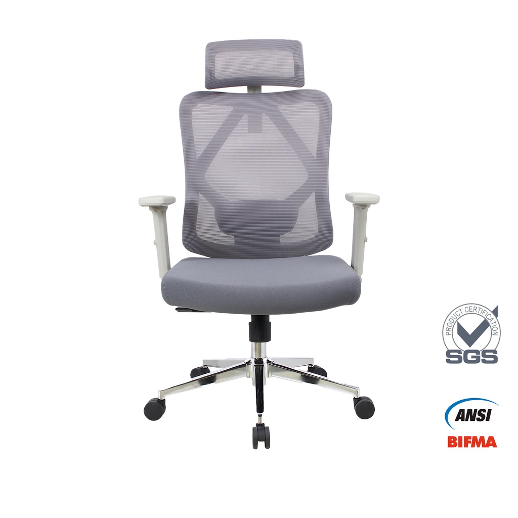 Silla oficina Tacora cromada gris