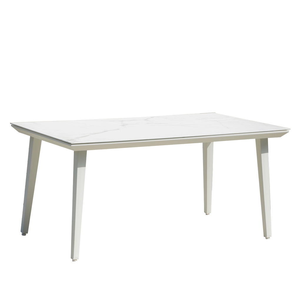 Mesa Terraza Granada 6 puestos blanco 160x90cm 