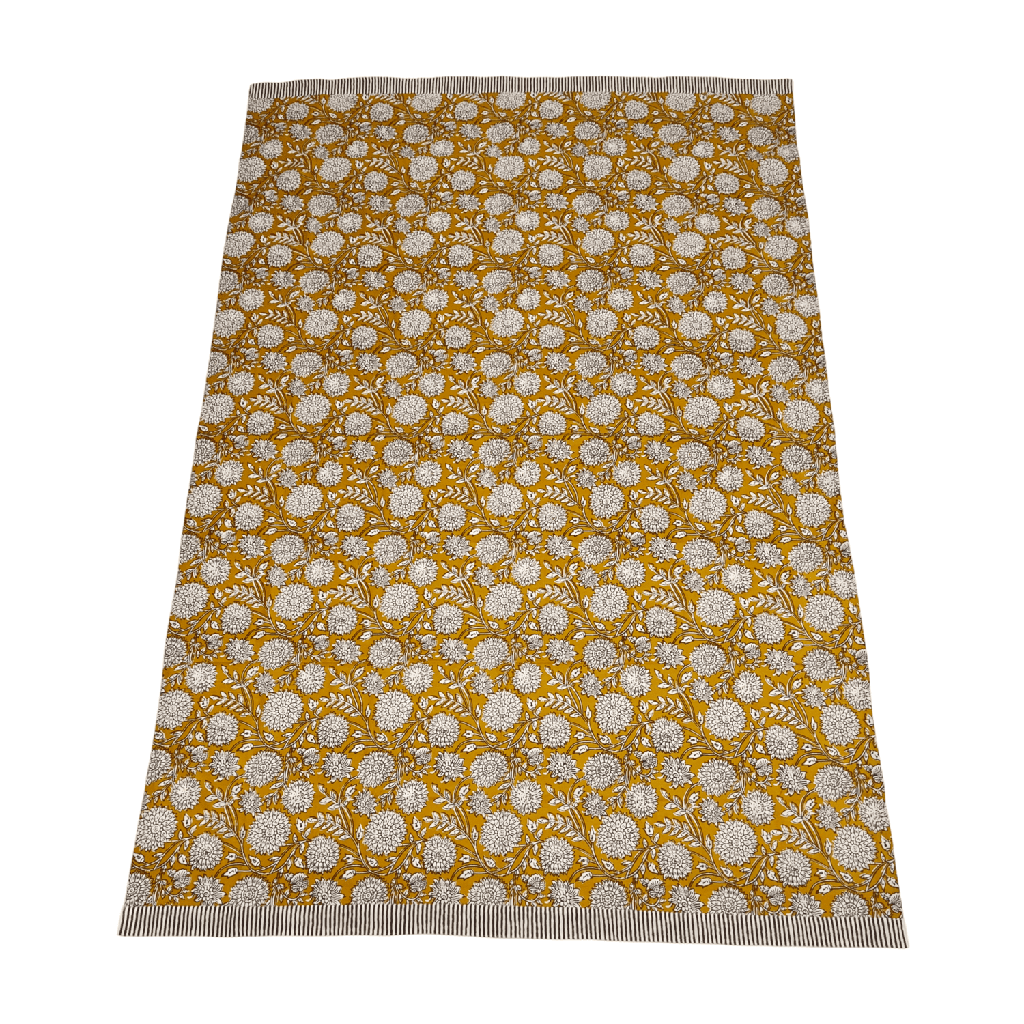 Mantel flower print amarillo 150x250cm
