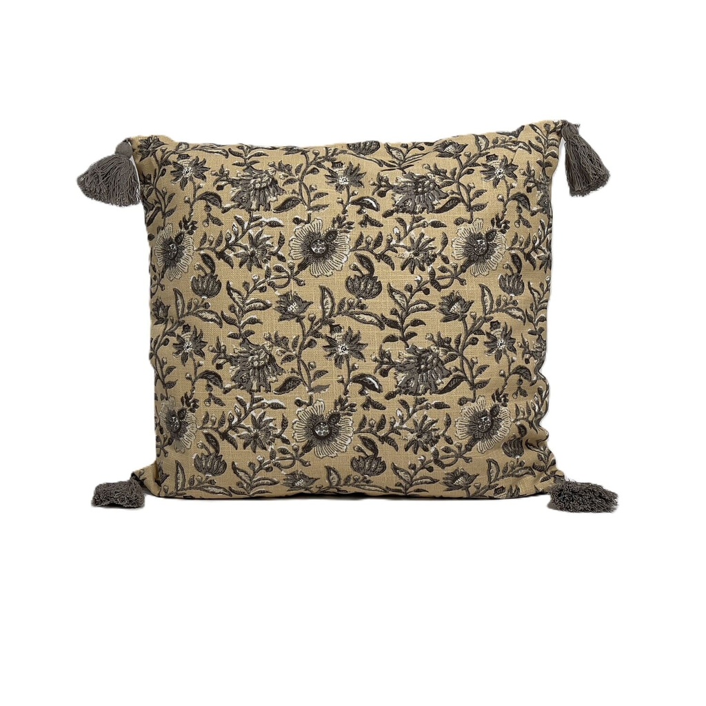 Cojín 45x45cm print crema