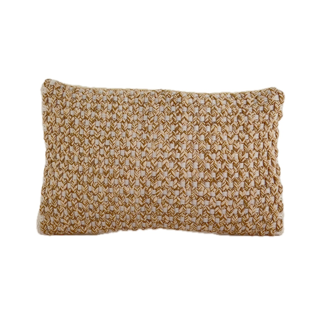 Cojín 30x50cm pet tejido beige