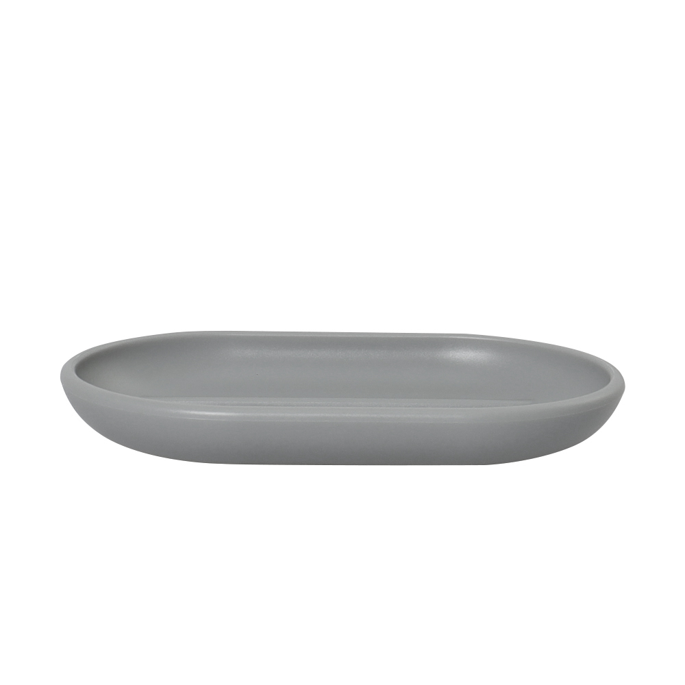 Jabonera plástica gris