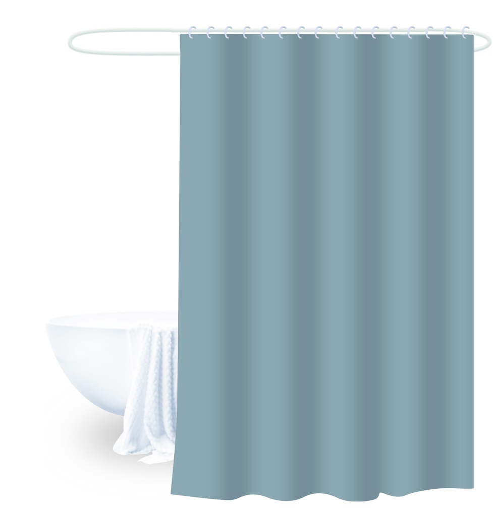 Cortina baño gris liso 180x180cm