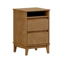 Velador 2 cajones Prata café