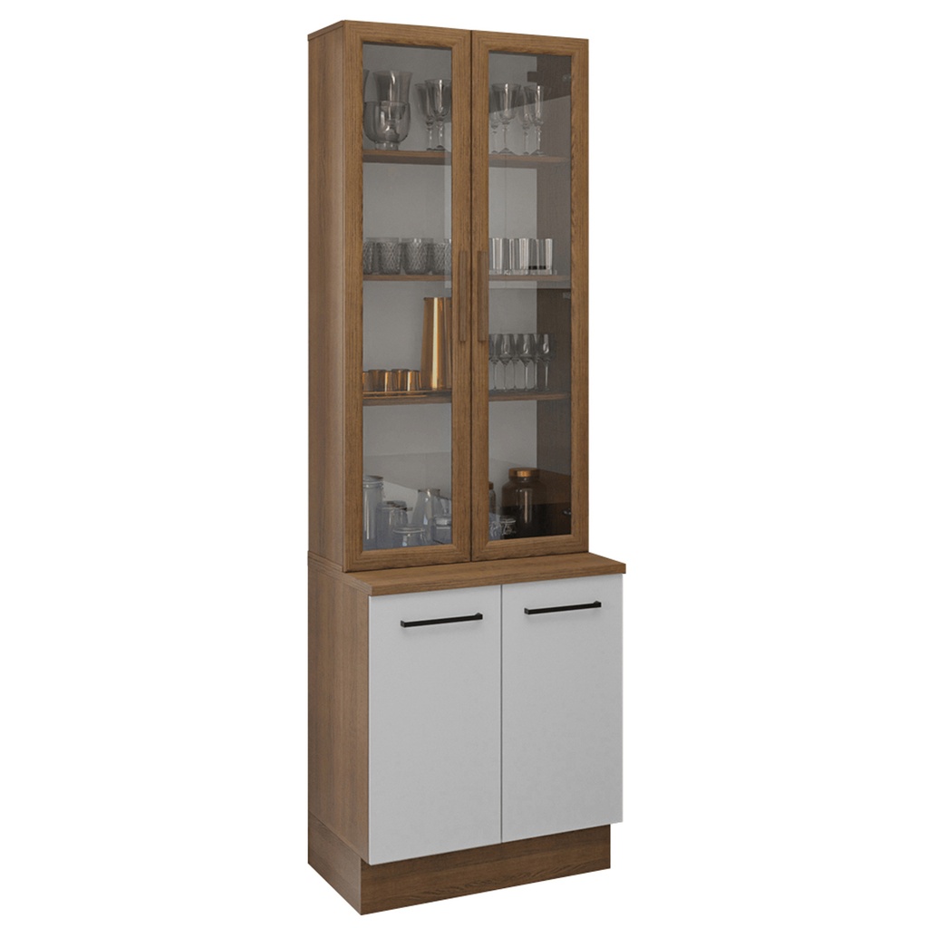 Vitrina 4 puertas Agata blanco 70cm