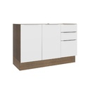 Base cocina Stella blanco 2 puertas 3 cajones 120cm