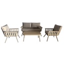Juego living terraza Vibe 2-1-1 beige