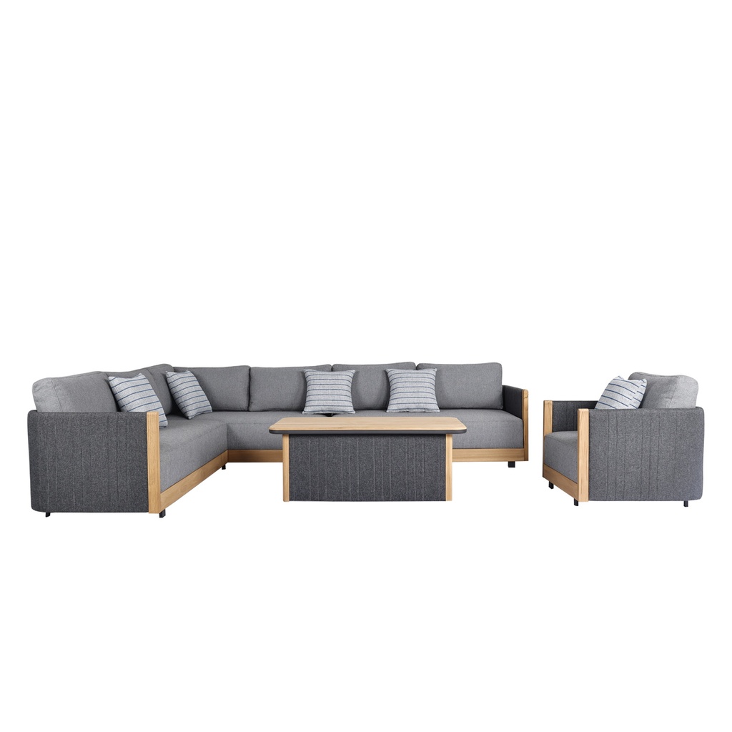 Juego living terraza seccional Ámbar 4 pzas