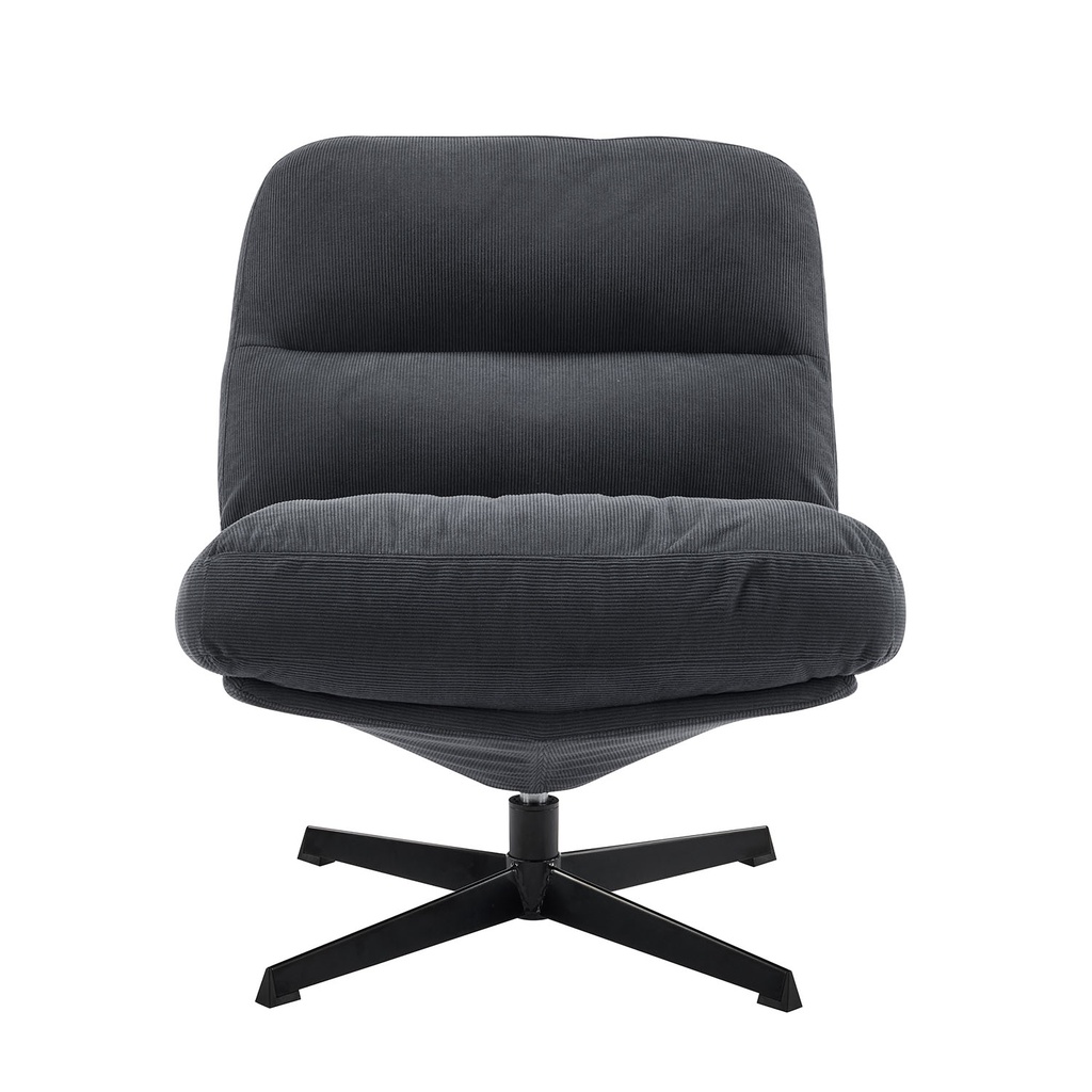 Poltrona giratoria Roger gris b/metal