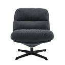 Poltrona giratoria Roger gris b/metal