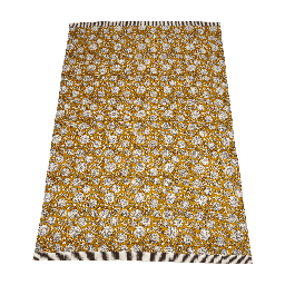 [230031329] Mantel flower print amarillo 200x135cm