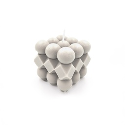 [230032806] Vela cubo rubik 6cm blanco