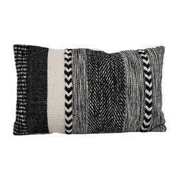 [230032982] Cojín 30x50cm boho BN líneas
