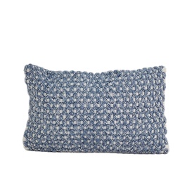 [230034251] Cojín 30x50cm pet tejido azul
