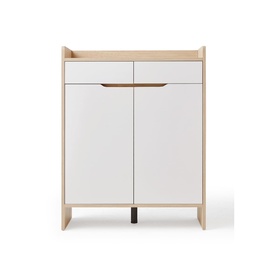 [230035225] Zapatero 2 cajones 2 puertas Janna blanco