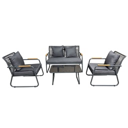 [230041352] Juego living terraza Macos 2-1-1 gris